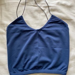 Free people navy blue spaghetti strap top